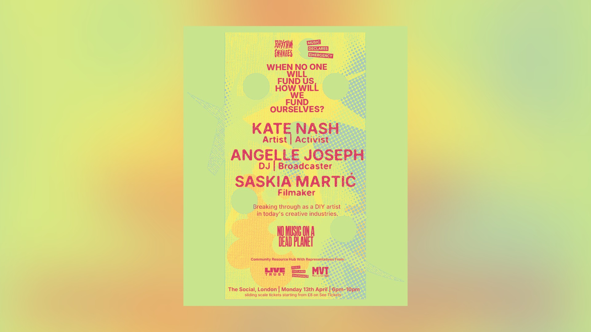 WHEN NO ONE WILL FUND US, HOW WILL WE FUND OURSELVES? A conversation on breaking through as a DIY artist in today’s creative industries.