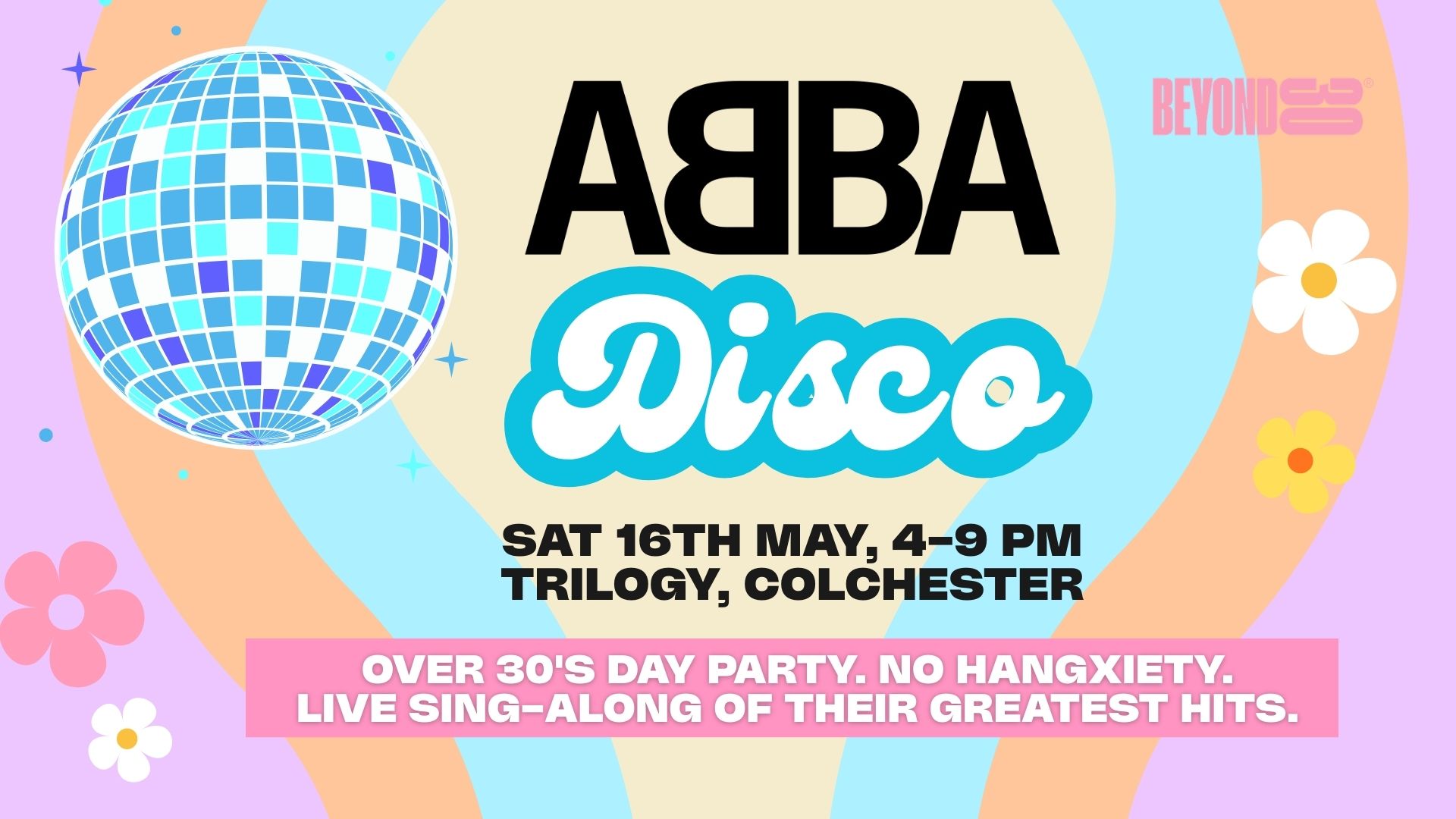 OVER 30s DAYTIME ABBA DISCO – COLCHESTER ⭐