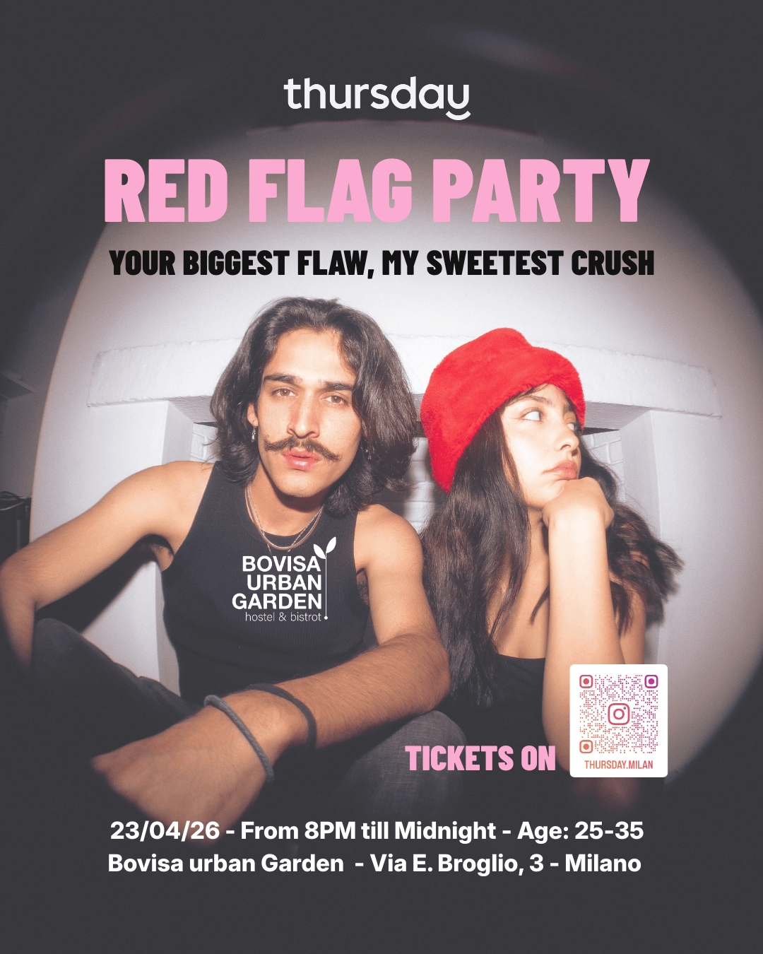 RED FLAG PARTY FOR SINGLES 🚩| Bovisa Urban Garden 25-35 | Milano
