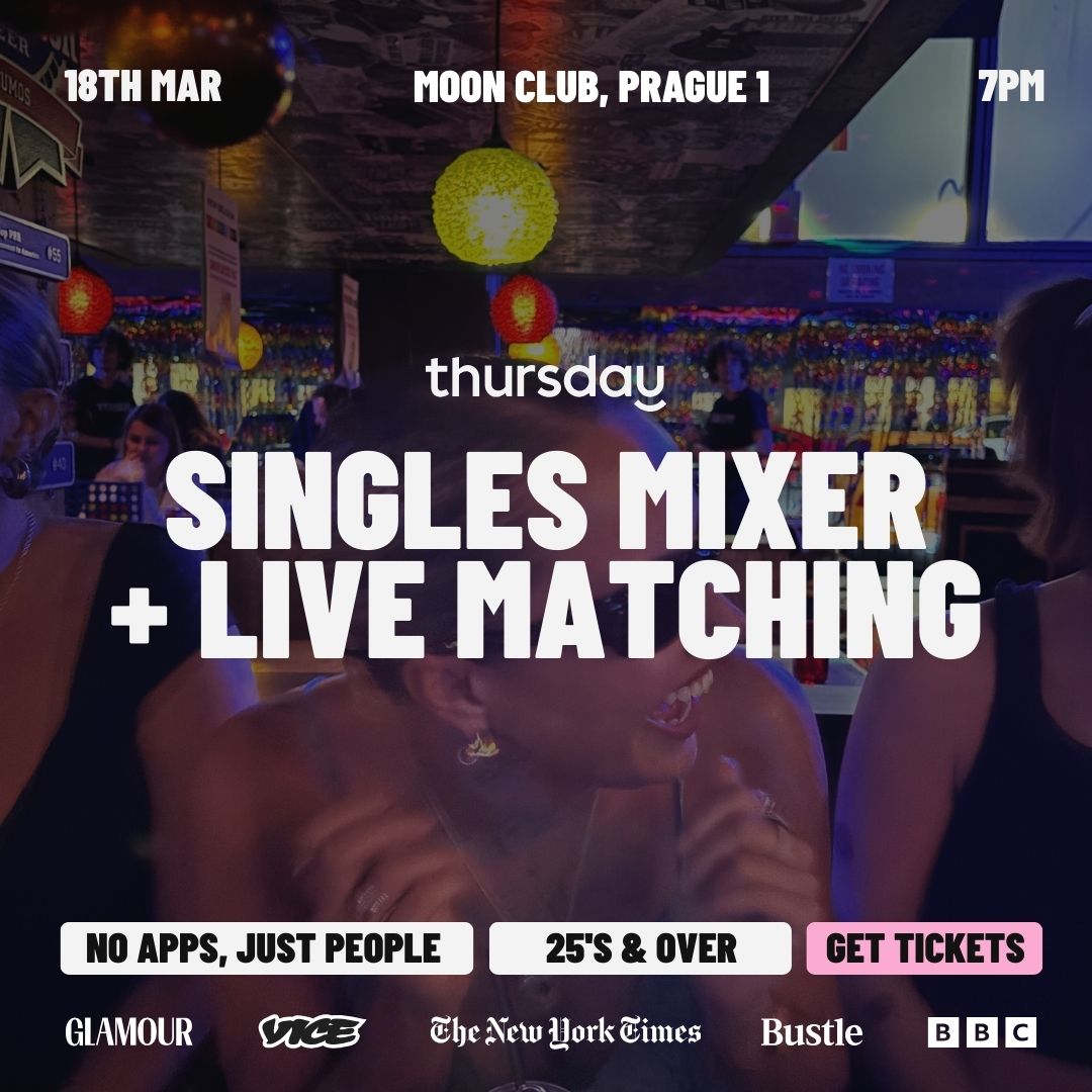 Thursday Dating | Singles Mixer & Live Matching | Moon Club, Prague 1 | CZ / EN
