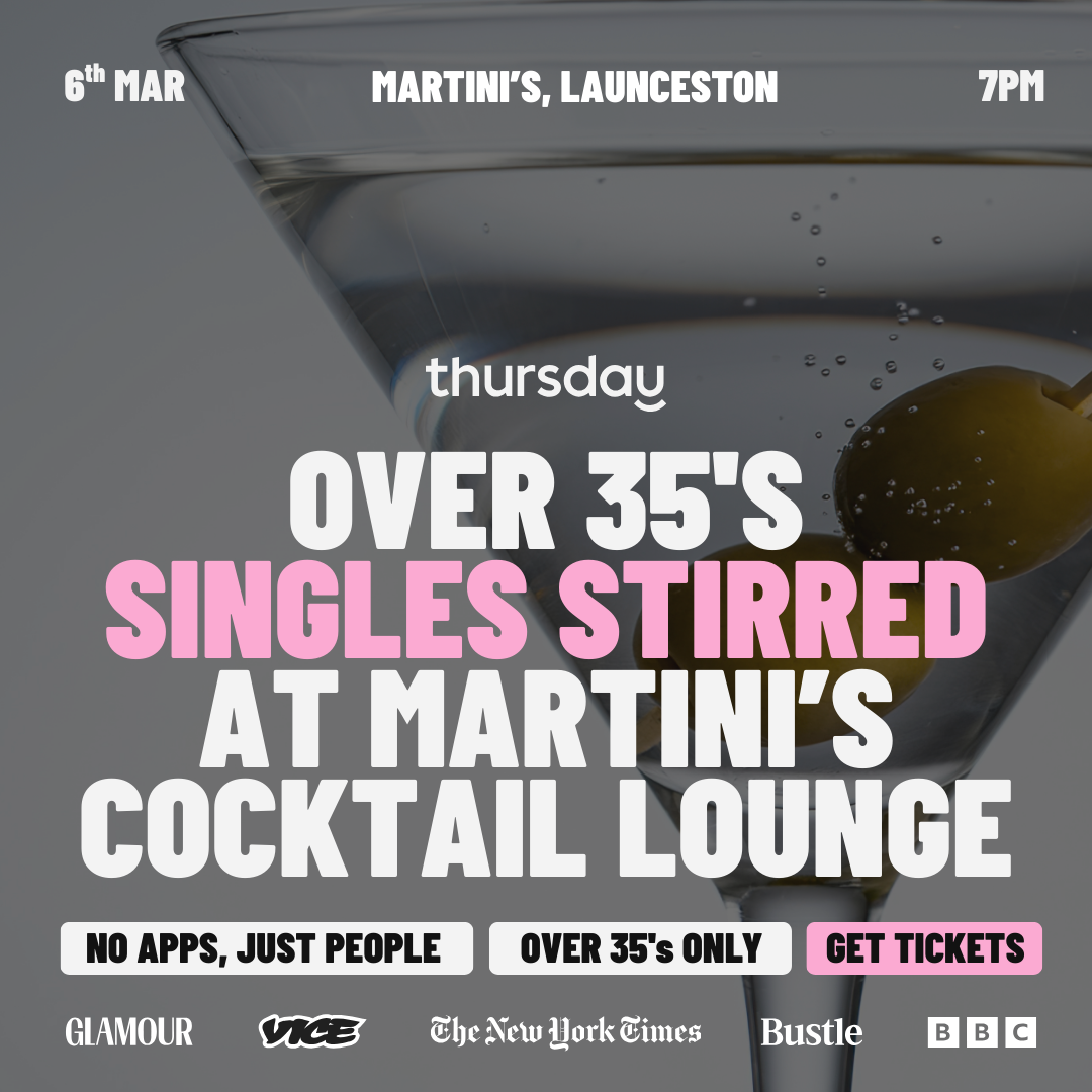 Friday | Singles Stirred at Martini’s [over 35’s] | Launceston