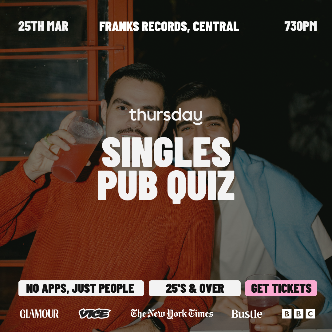 Thursday | Singles Pub Quiz | Frank’s Records