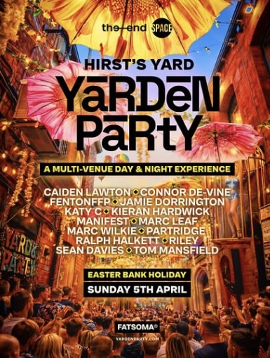 Yarden Party Afterparty! @ Space Leeds – 5th April!