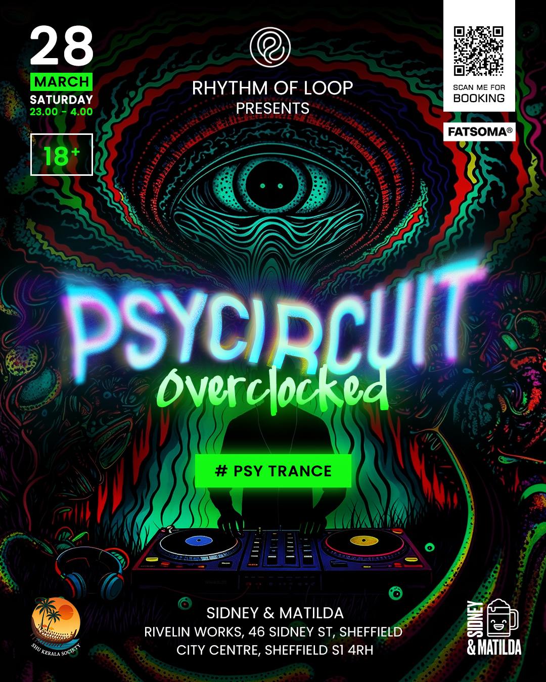 小物 FOTUS TRANCE PSYCLE CD+Promotional items PSYCIRCUIT: OVERCLOCKED at Sidney & Matilda, Sheffield on 28th Mar