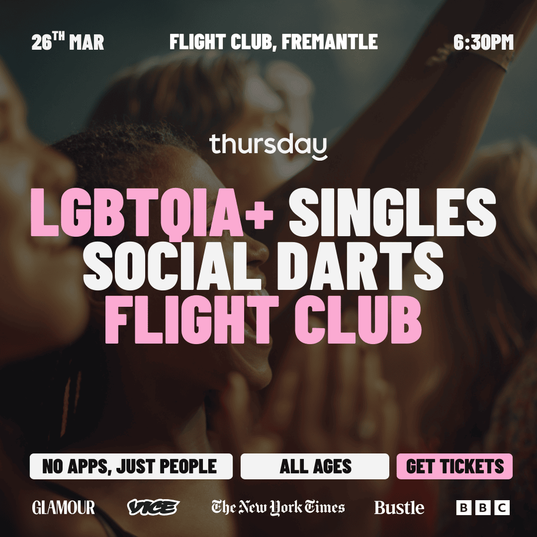 Thursday | LGBTQIA+ Social Singles Darts  | Fremantle (All Ages)