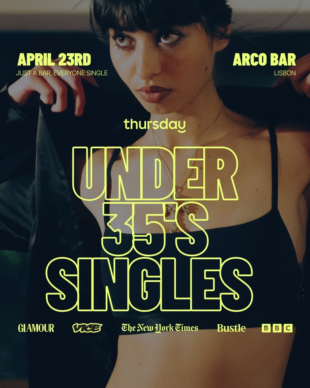 Thursday | Under 35’s Singles Night | Arco Bar