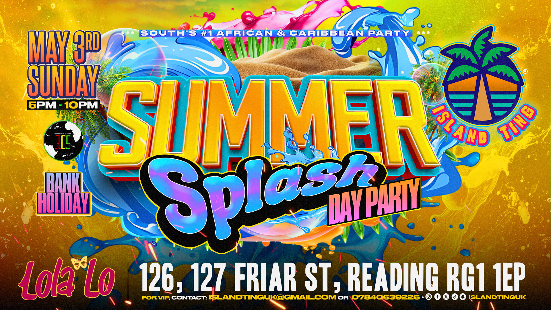 Summer Splash Reading ☀️💦 Day Party 🌴 (Island Ting) OVER 300 TICKETS SOLD ‼️
