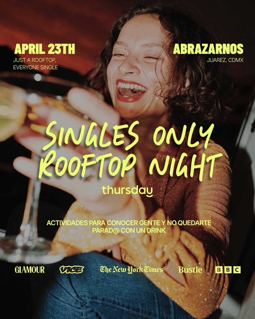 Thursday | Singles Only Rooftop Mixer| Mexico City