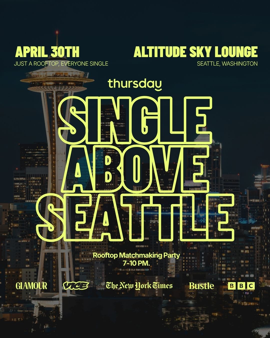 Thursday | 25-39 Matchmaking Party | Altitude Sky Lounge