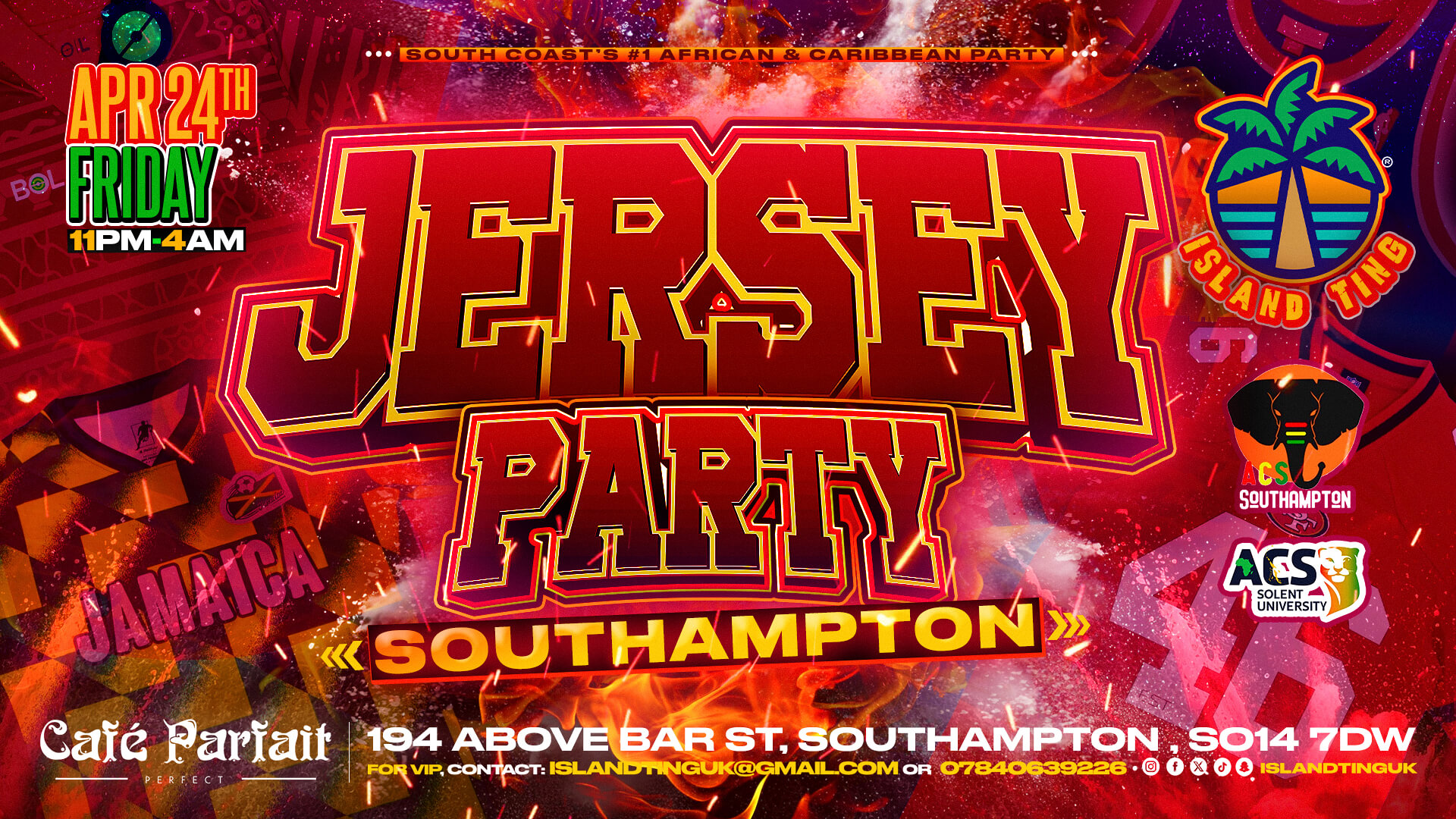 Jersey Party Southampton 🌴 (Island Ting) 🎽🏀⚽ SELL OUT WARNING ⚠️