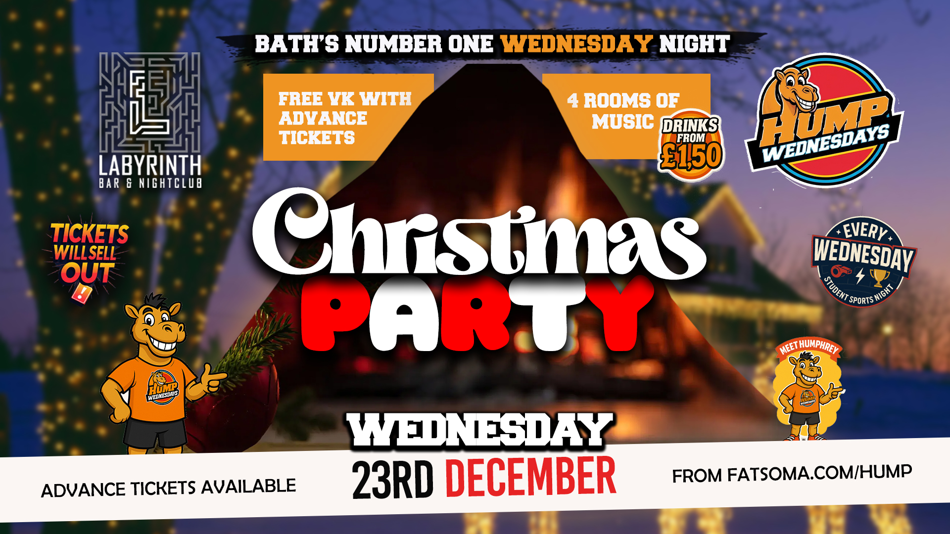 🐫 Hump Wednesdays 🐫 🎅🏻Christmas Party 🎅🏻 Part ii  Bath's Number One Wednesday Night!