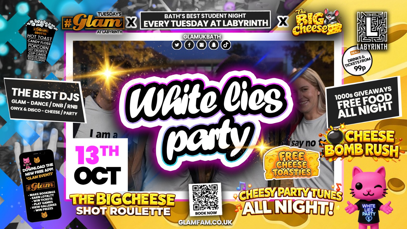 😻  GLAM | 🙉 WHITE LIES PARTY! 🤫2 Brands - One HUGE NIGHT! 🤯| Tickets and Drinks from 99p!‼️