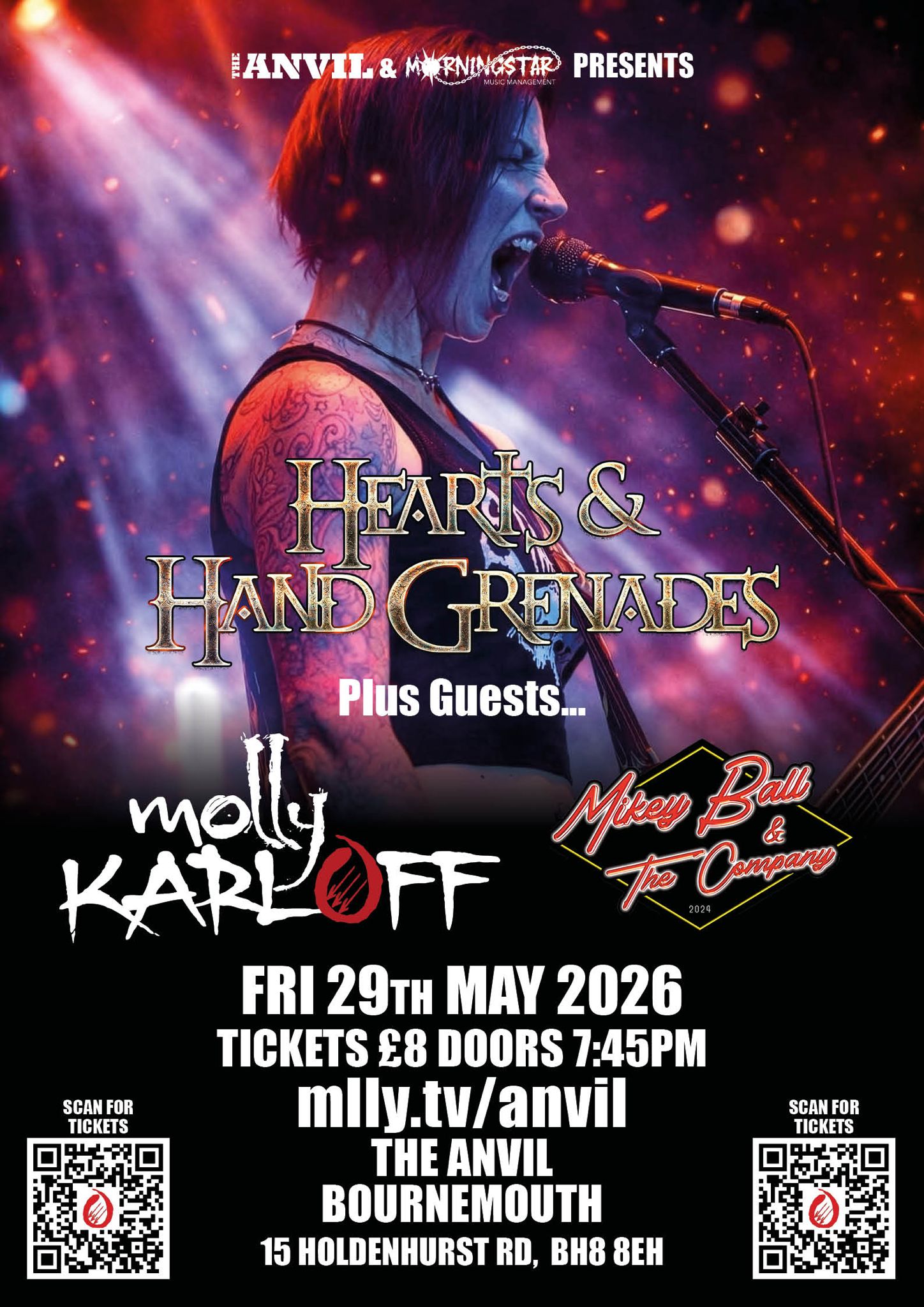 Hearts & Hand Grenades // Molly Karloff // Mikey Ball & The Company