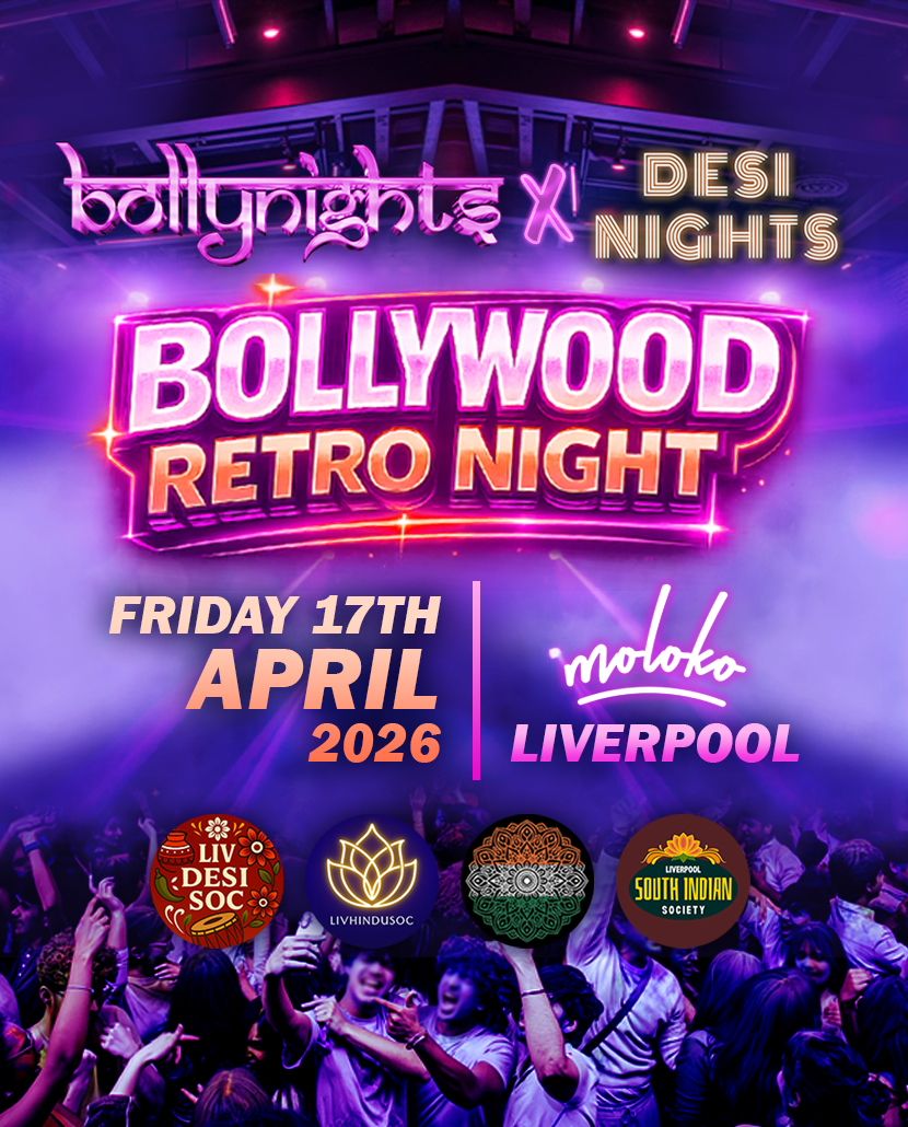 Liverpool Bollynights X Desi Nights – Bollywood Retro Night | Friday 17th April | Fusion