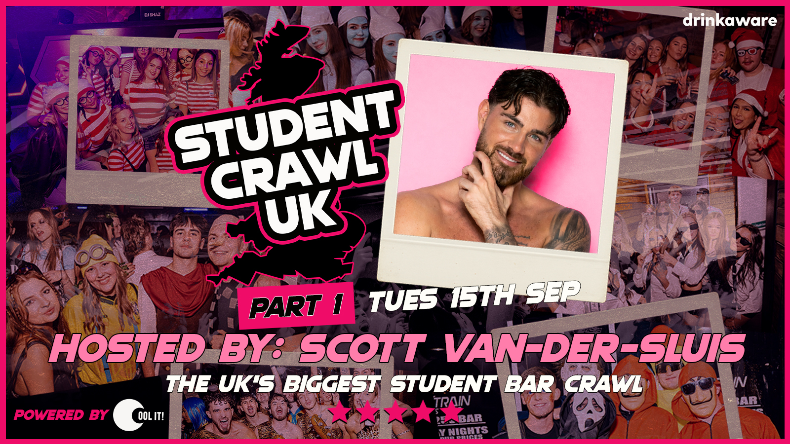 STUDENT CRAWL 2026 - PART 1️⃣ ﻿﻿🍻👕 HOSTED BY SCOTT VAN DER SLUIS (LOVE ISLAND) - THE UK'S BIGGEST BAR CRAWL - FREE BAR CRAWL T SHIRT INCLUDED - LIVERPOOL’S BEST BARS CLUBS 🎉🔥