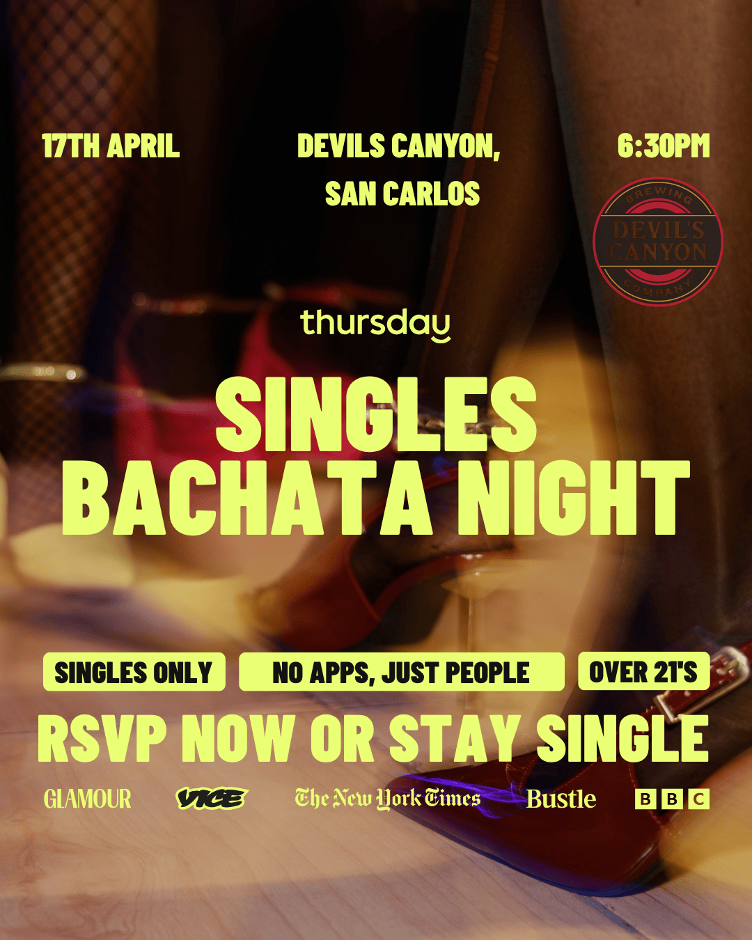 FRIDAY | SINGLES BACHATA (21+) | SAN CARLOS