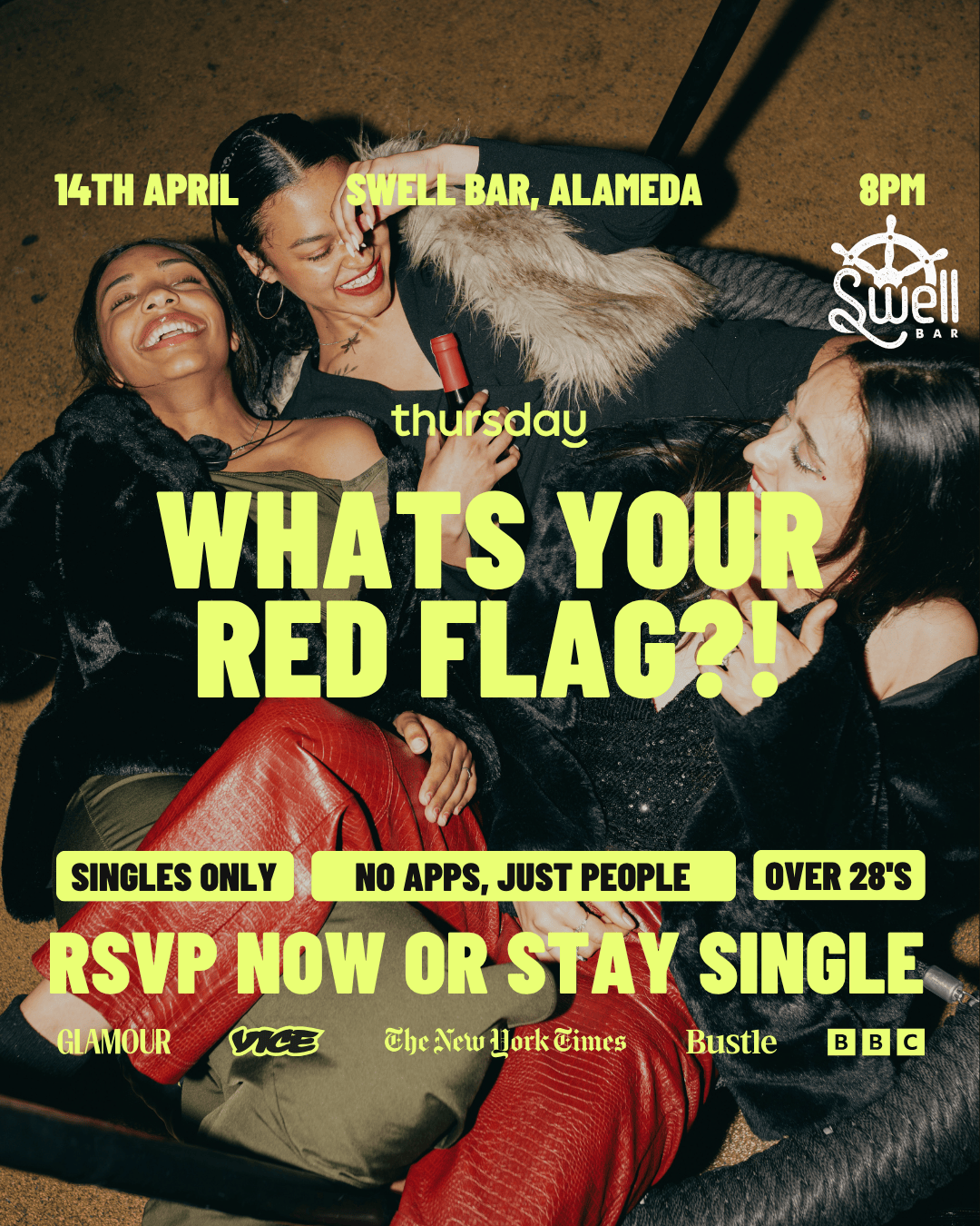 TUESDAY | WHATS YOUR RED FLAG?! (28+) | ALAMEDA