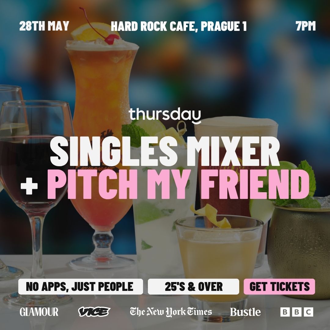 Thursday Dating | Singles Mixer & Pitch My Friend | Hard Rock Cafe, Prague 1 | CZ / EN