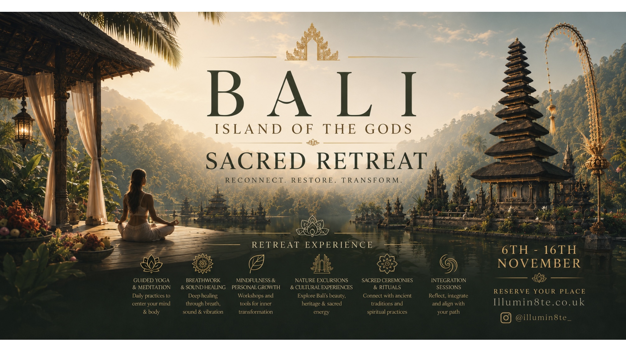 BALI Island Of The Gods SACRED RETREAT (November 9th - 19th) @ UBUD / BALI Indonesia