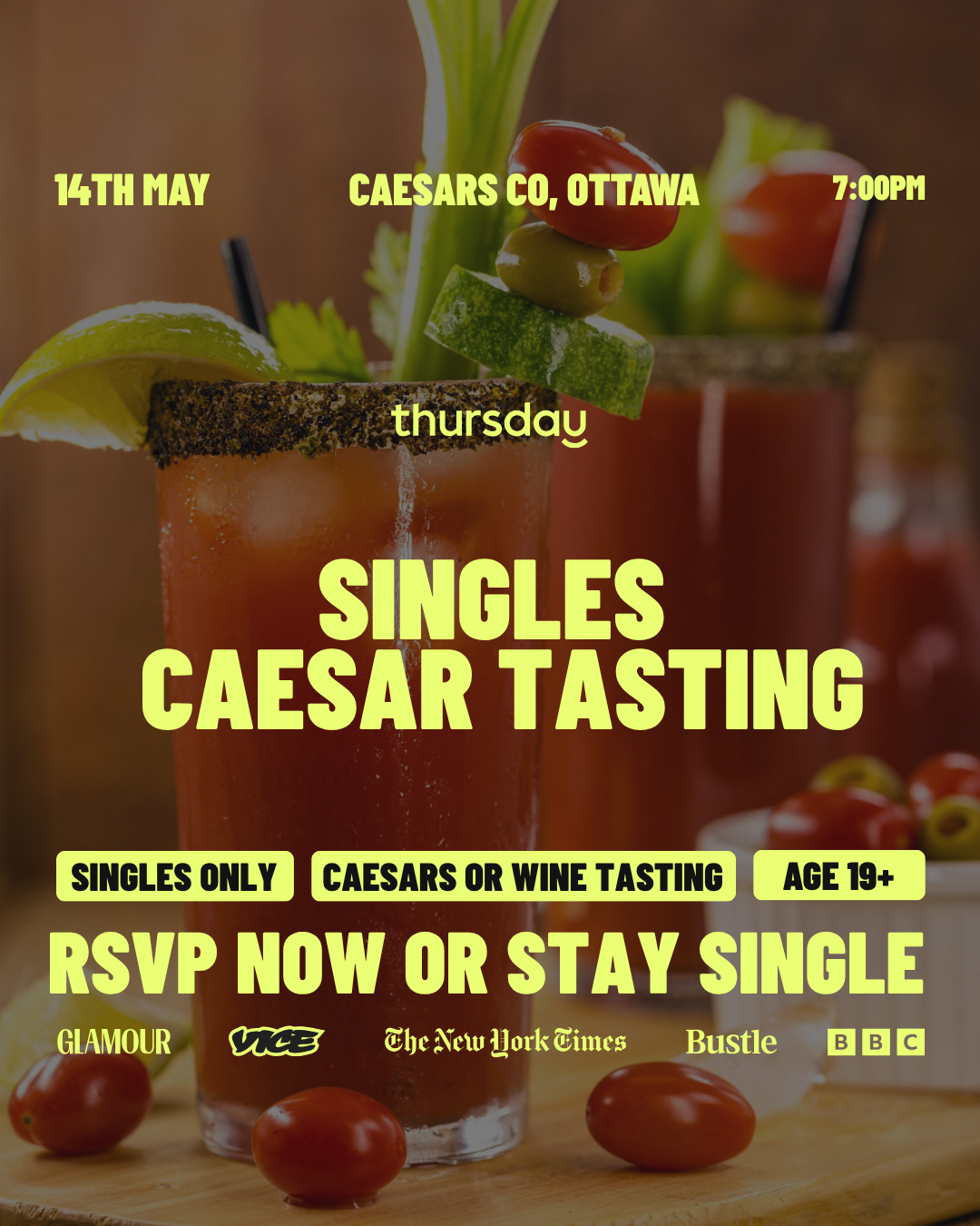 Thursday | Singles Caesar Tasting  | Caesars Co