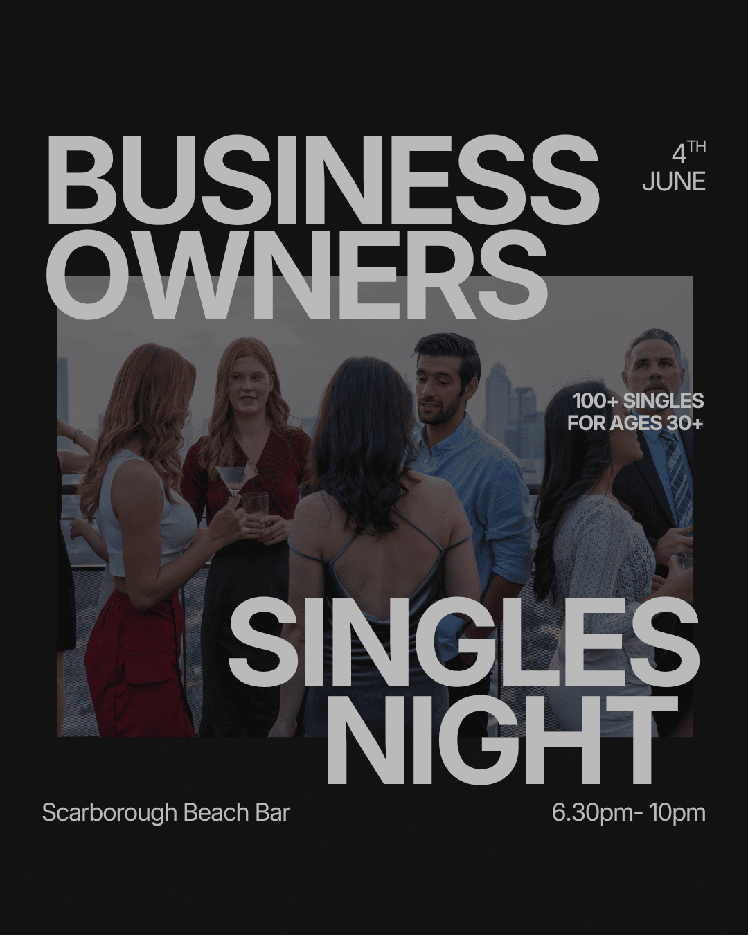 TICKETS NOW AT Thursday.com |  Entrepreneurs & Business Owners Singles Night @ Scarborough Beach Bar | Scarborough (30+)