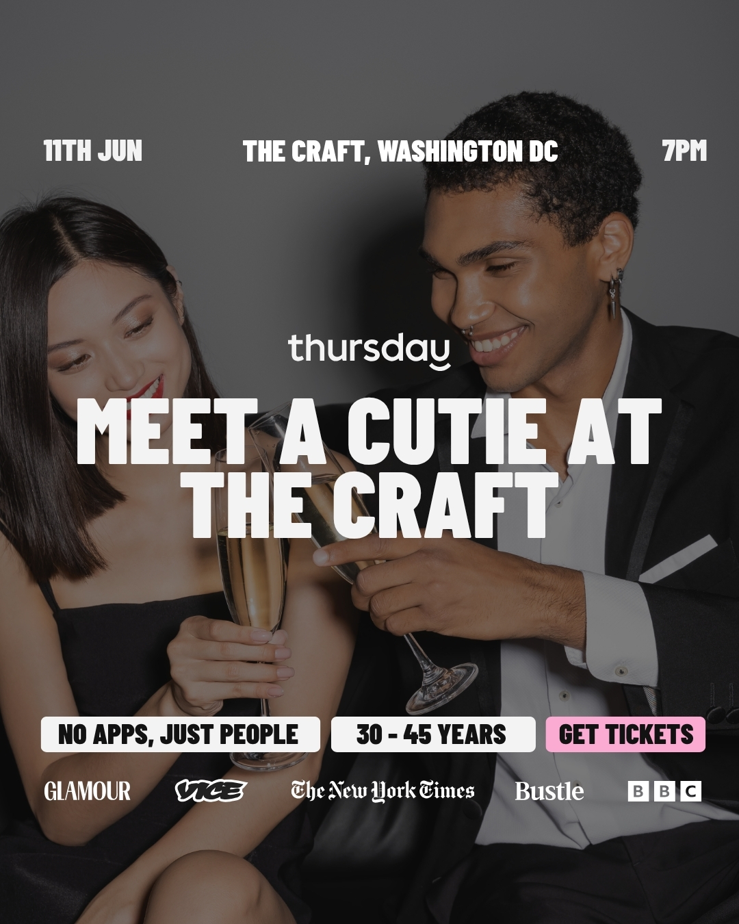 Thursday | Meet a Cutie at The Craft (30-45) | Washington D.C. | Tickets at thursday.com