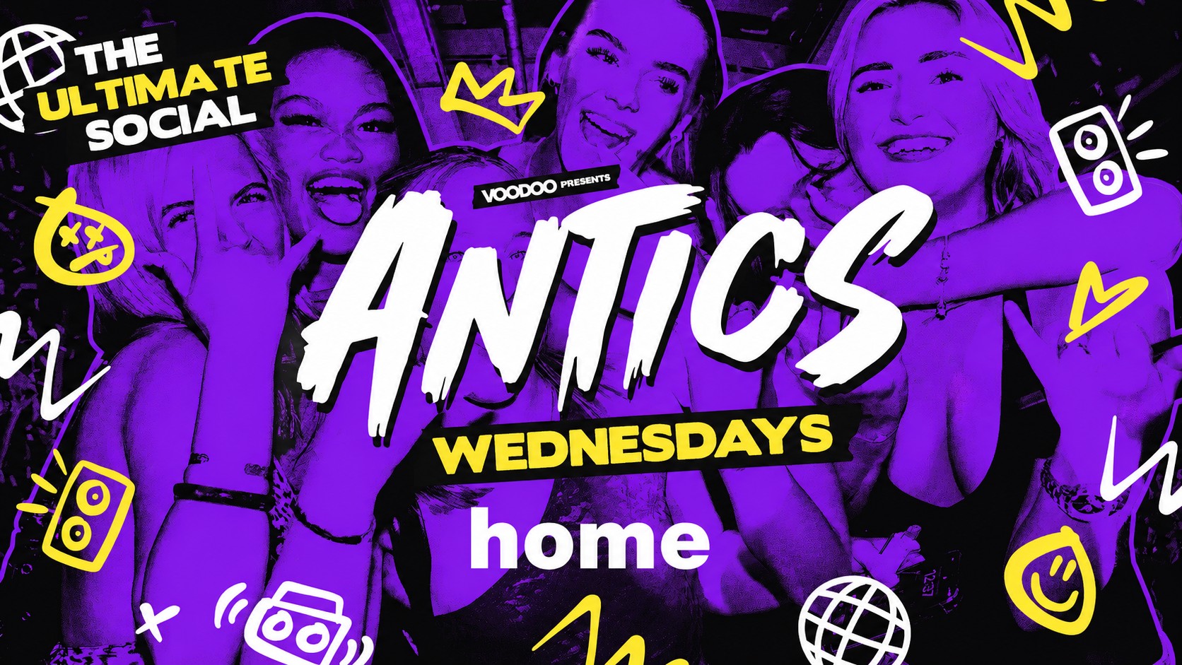 Antics Wednesdays FREE PARTY / FUNDRAISER FOR LBU SPORT! @ HOME – Wednesday 20th May