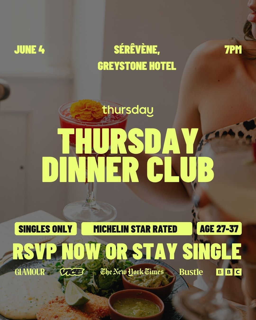 Thursday | The Prelude: Singles Dinner at Sérêvène (Ages 27-37) | Miami Beach | Tickets at thursday.com