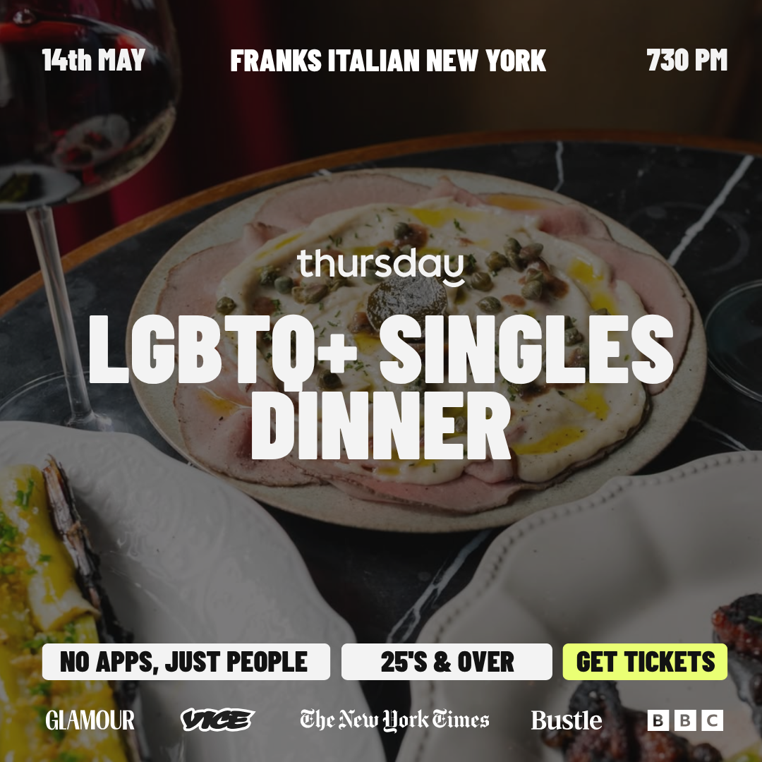Thursday | LBTQ+ SINGLES ONLY DINNER | Frank’s New York Italian