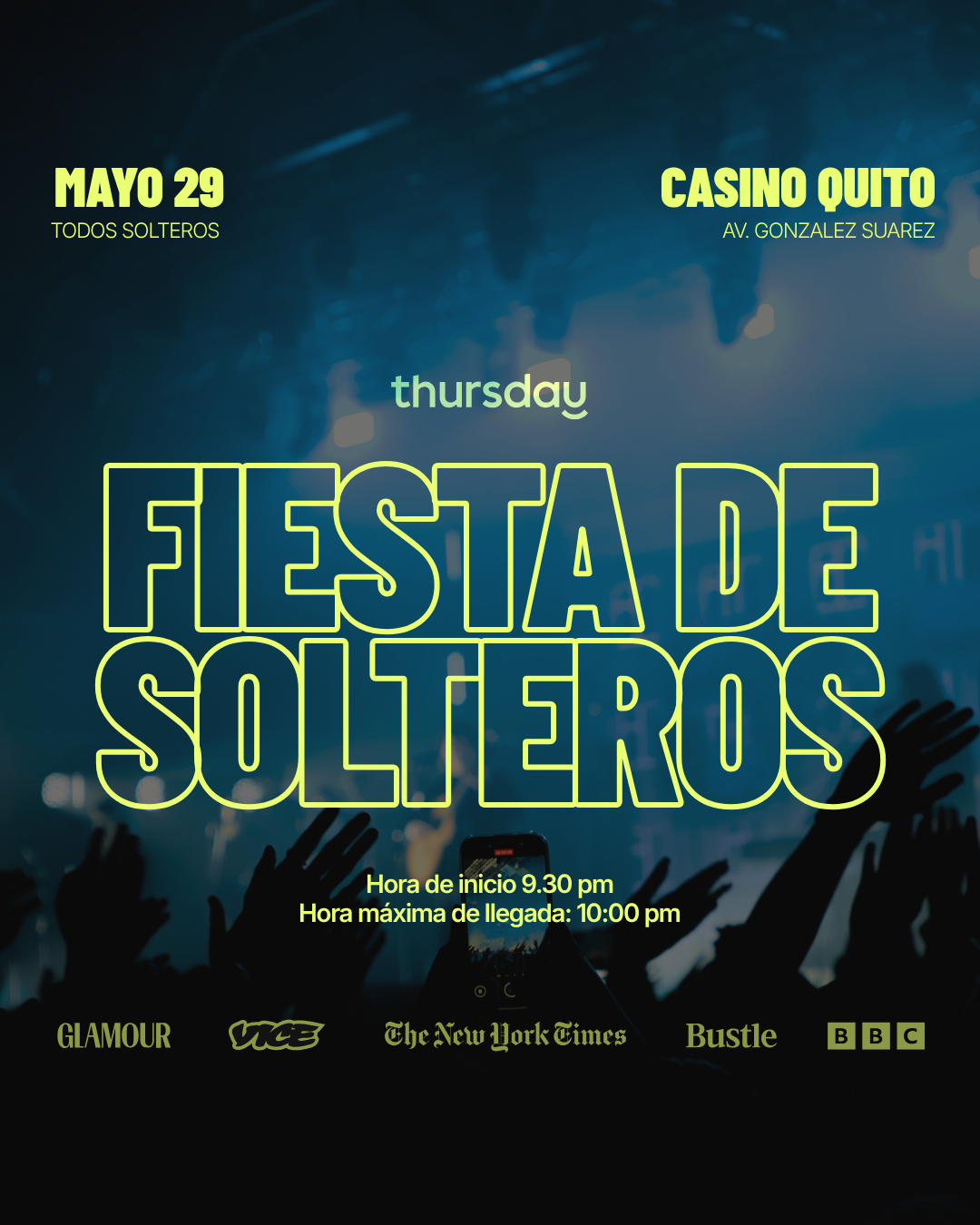 Thursday | Quito Dance Party: Singles Night Out 💃