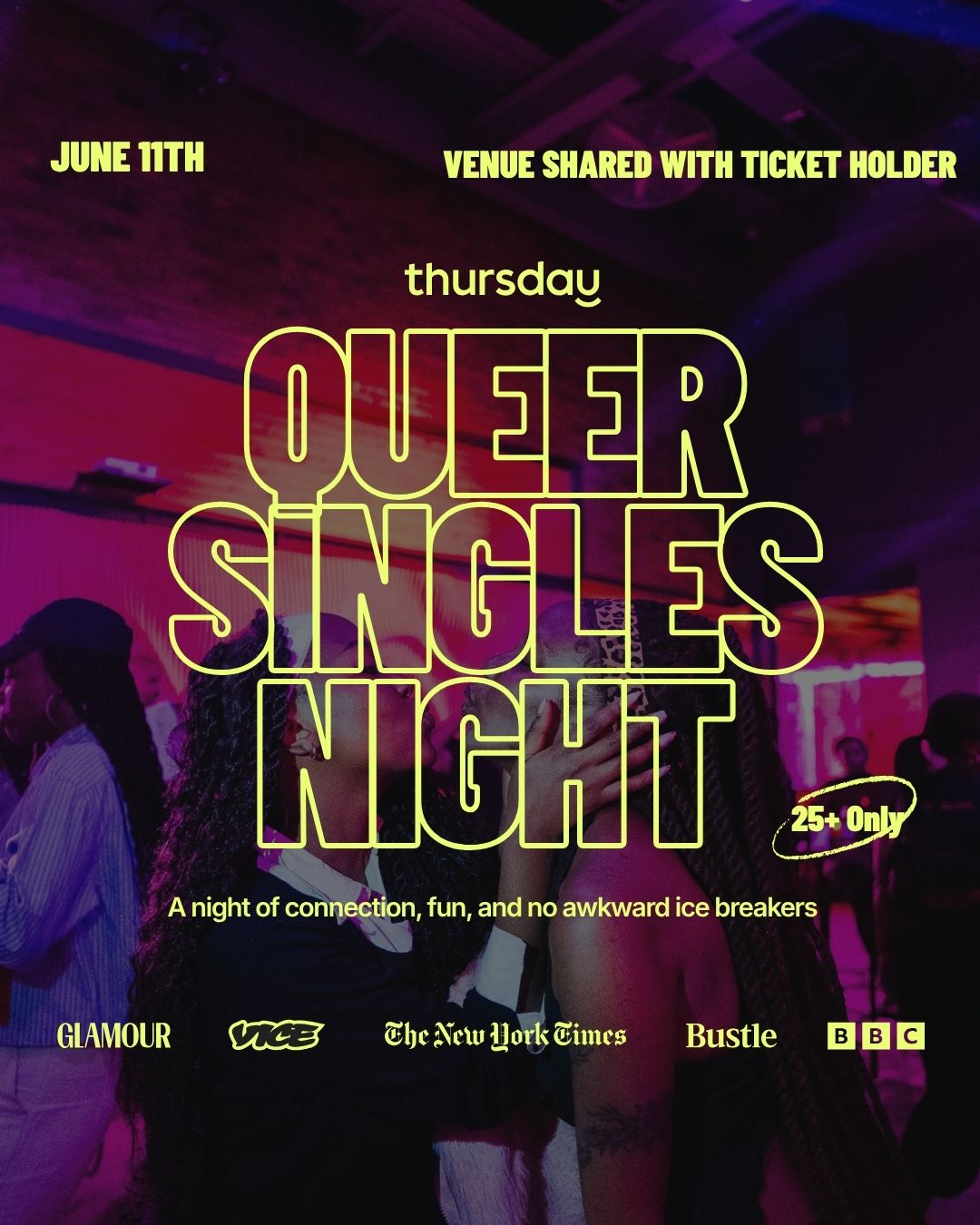 Thursday | Pride – Queer Singles Night | Exclusive Location