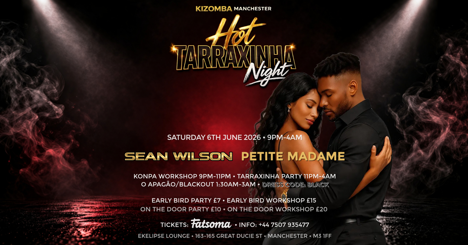 Hot Tarraxinha Night – EKELIPSE Manchester | Blackout Party & Konpa Workshop flyer