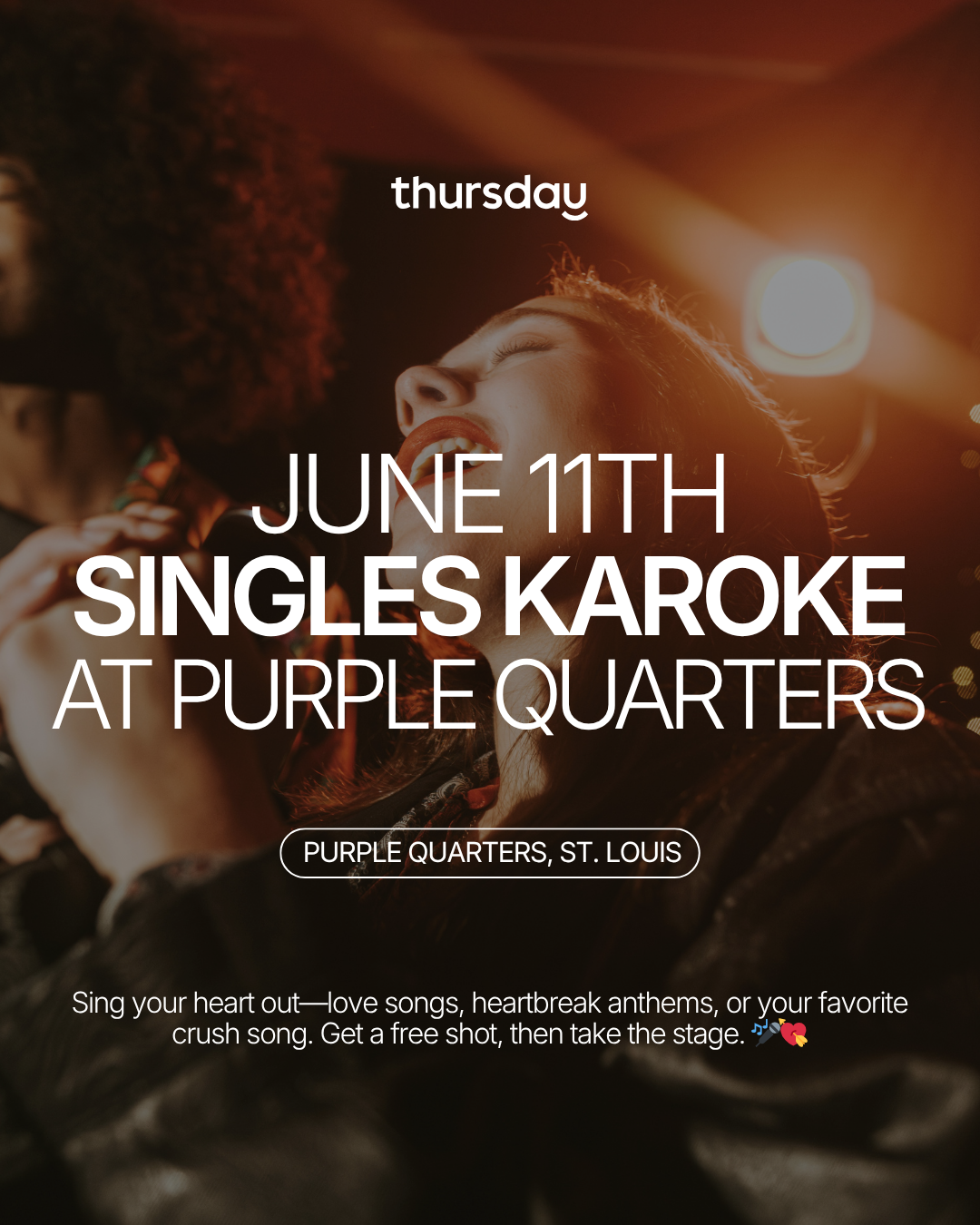 Thursday | Singles Love Song Karaoke Night | St. Louis