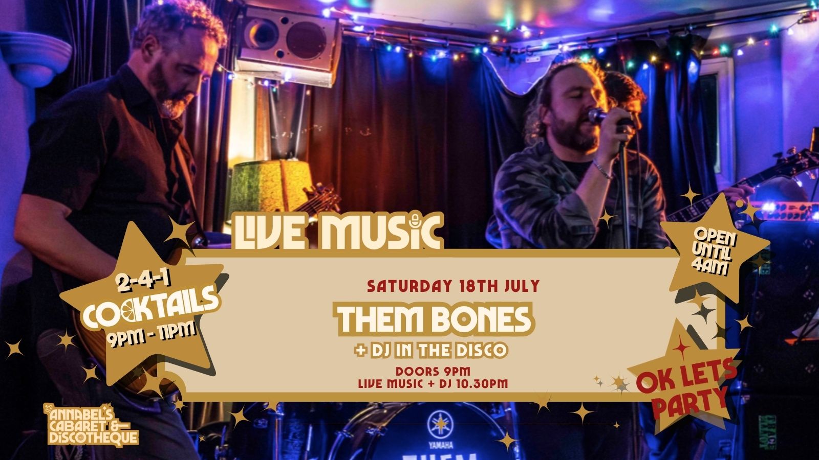 Live Music: THEM BONES // Annabel’s Cabaret & Discotheque