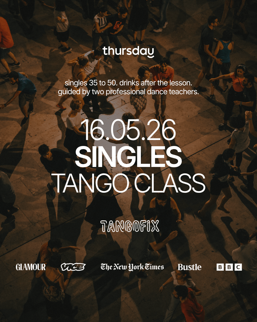 Saturday | Singles Tango Class | Athens | 35-50