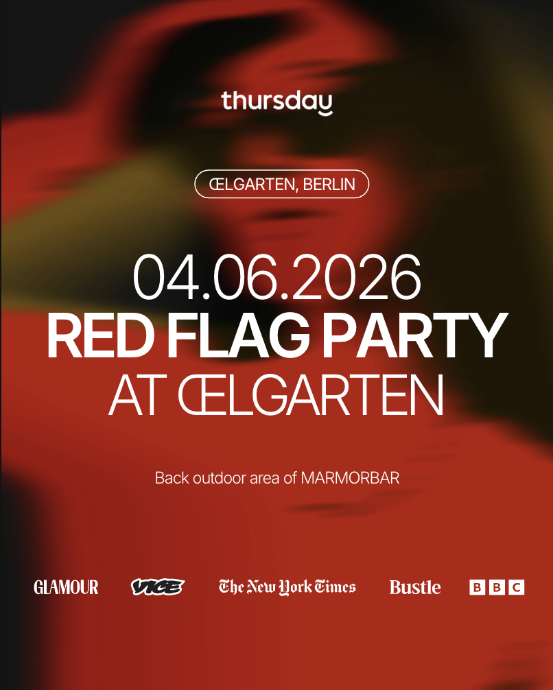 Thursday | Red Flag Party (30+) | Berlin | Book at thursday.com