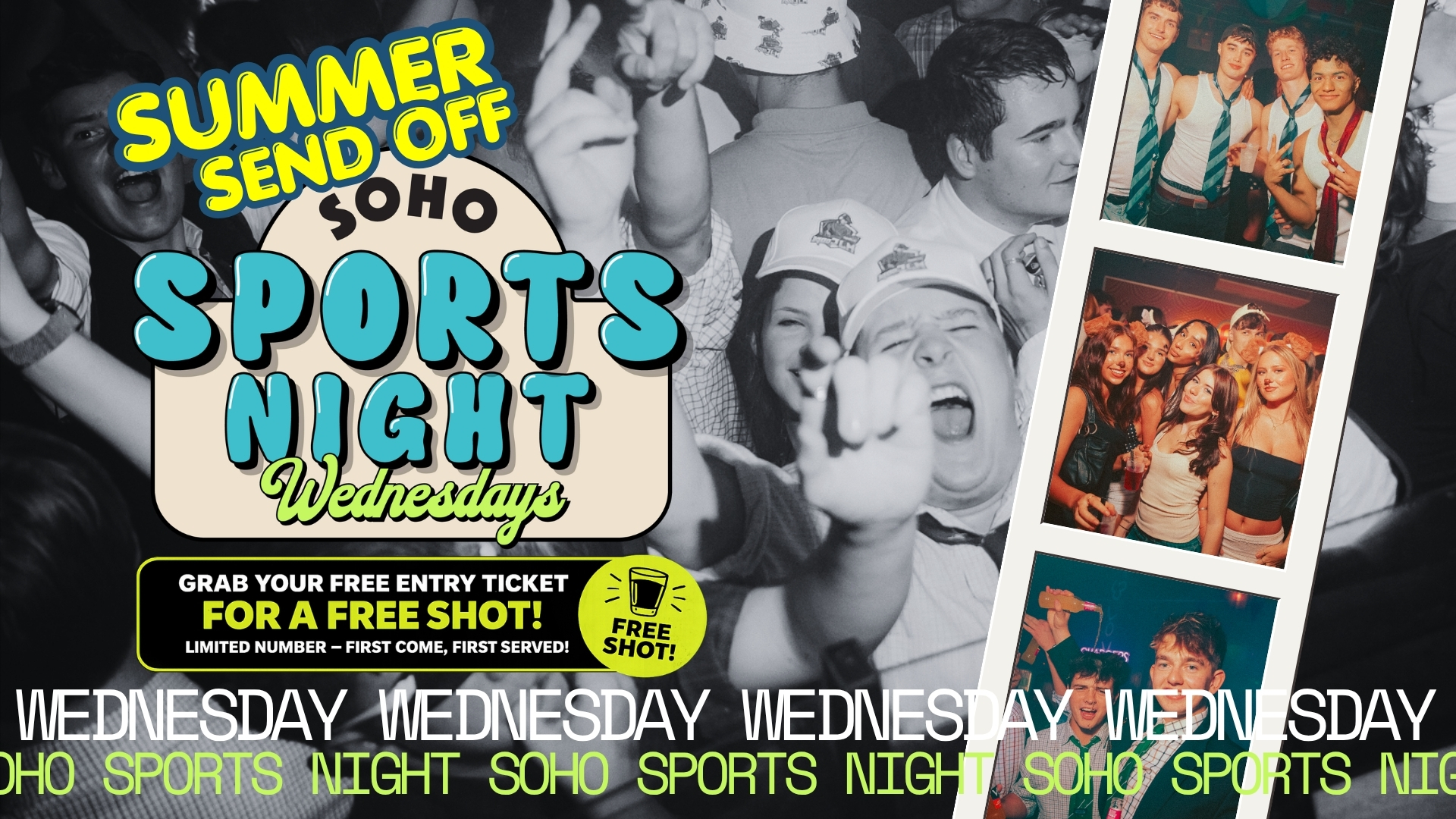Your Official Soho Sports Night | Wednesday 3rd June | Soho Rooms Newcastle