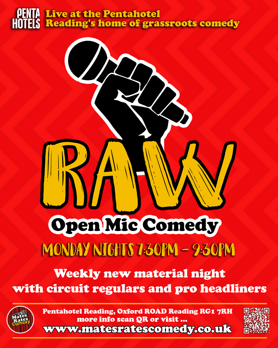 Mates Rates Comedy Raw, Reading's No.1 Stand Up Comedy Open Mic: Nov 16