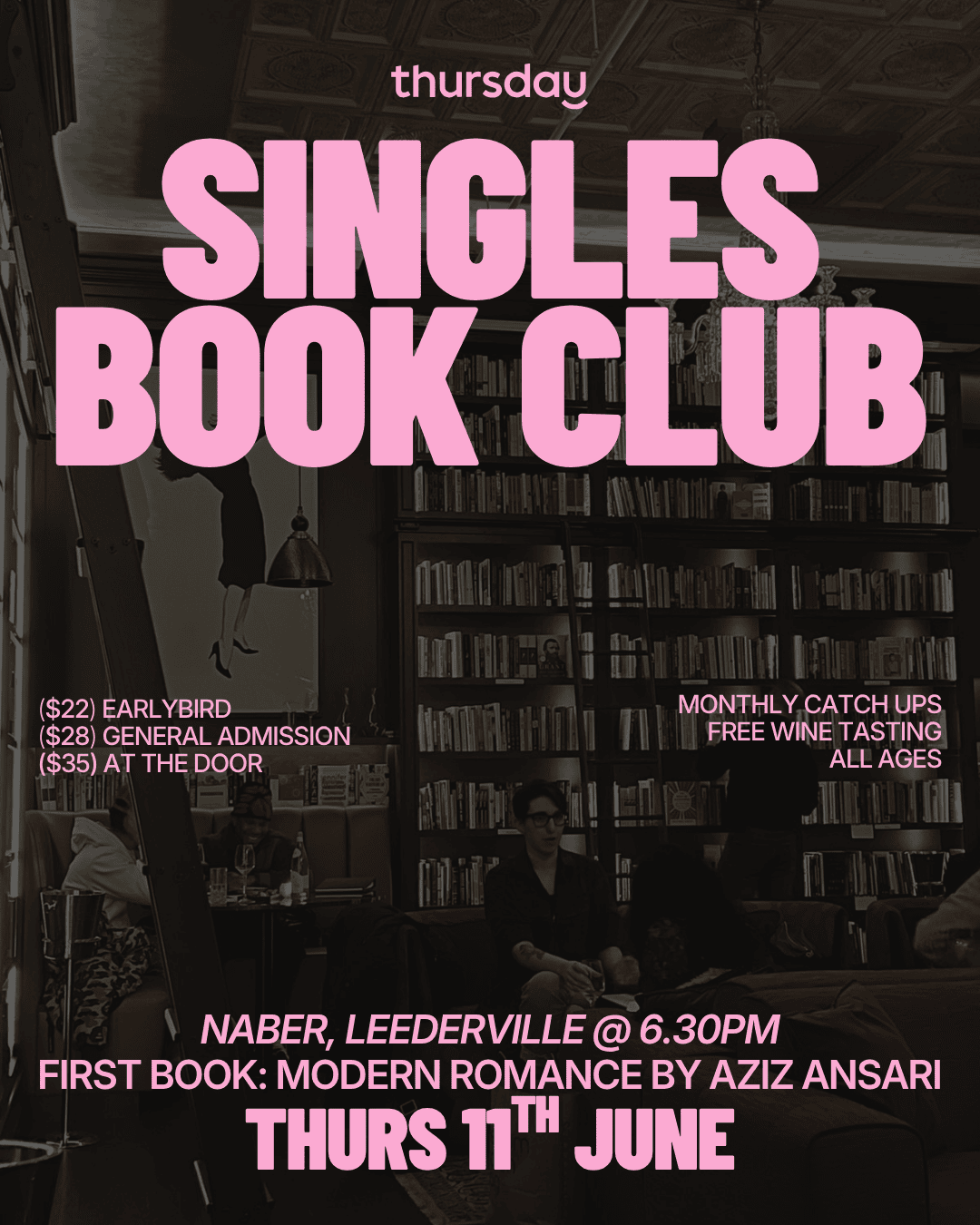 TICKETS NOW AT thursday.com | Book Club & Wine Tasting @ Naber | Leederville (All Ages)