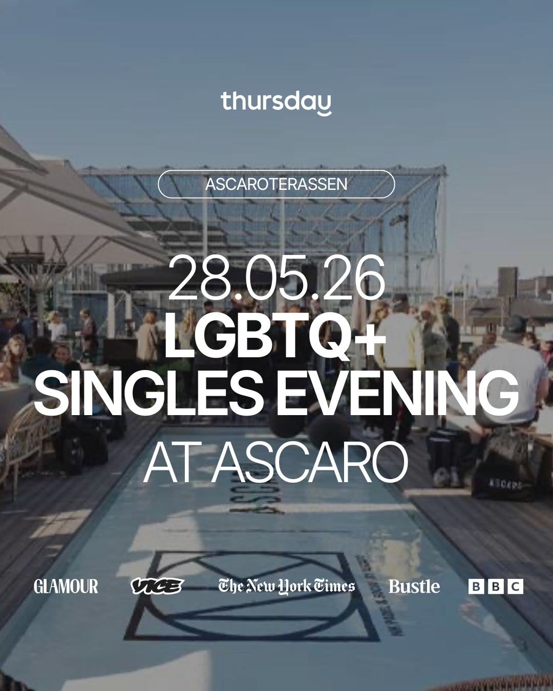 Thursday | LGBTQ+ AT ASCAROTERASSEN | Stockholm | Book at thursday.com