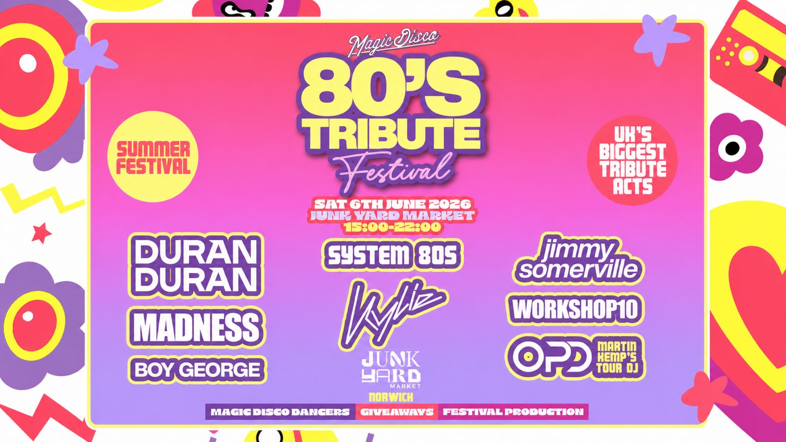 Summer Outdoor 80s Tribute Festival – Norwich [TICKETS SELLING FAST!]