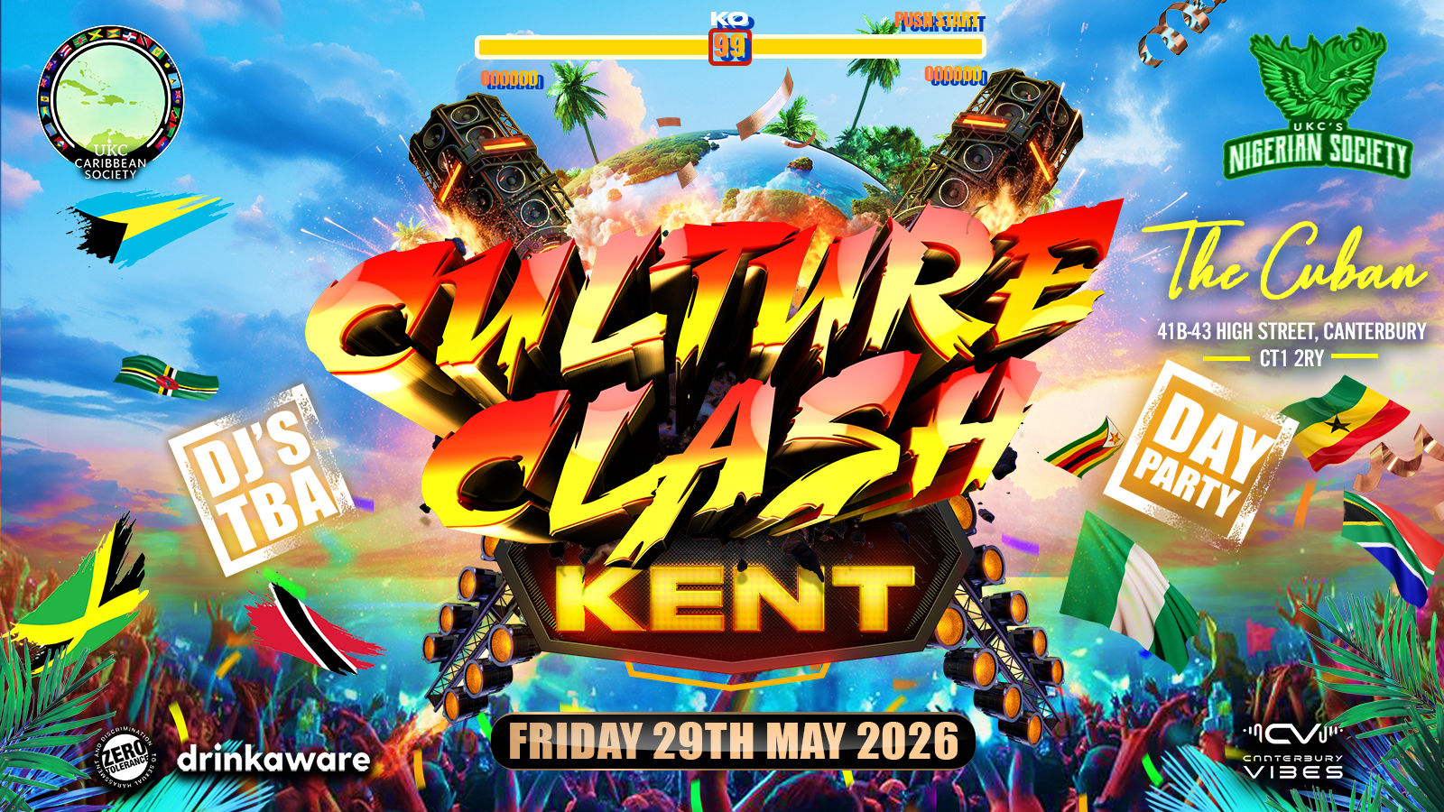 🌴 CULTURE CLASH: DAY PARTY 🌍 – SOLD OUT – NO TICKETS AVAILABLE ON THE DOOR!