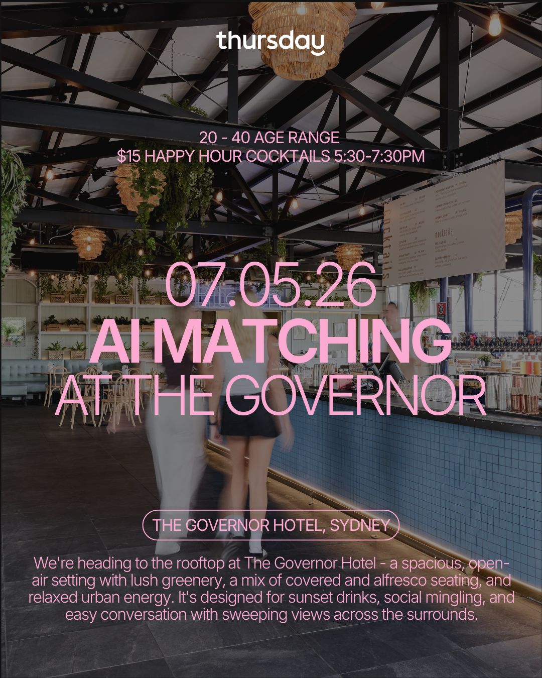 Thursday | Governor Hotel (20-40) | Macquarie Park