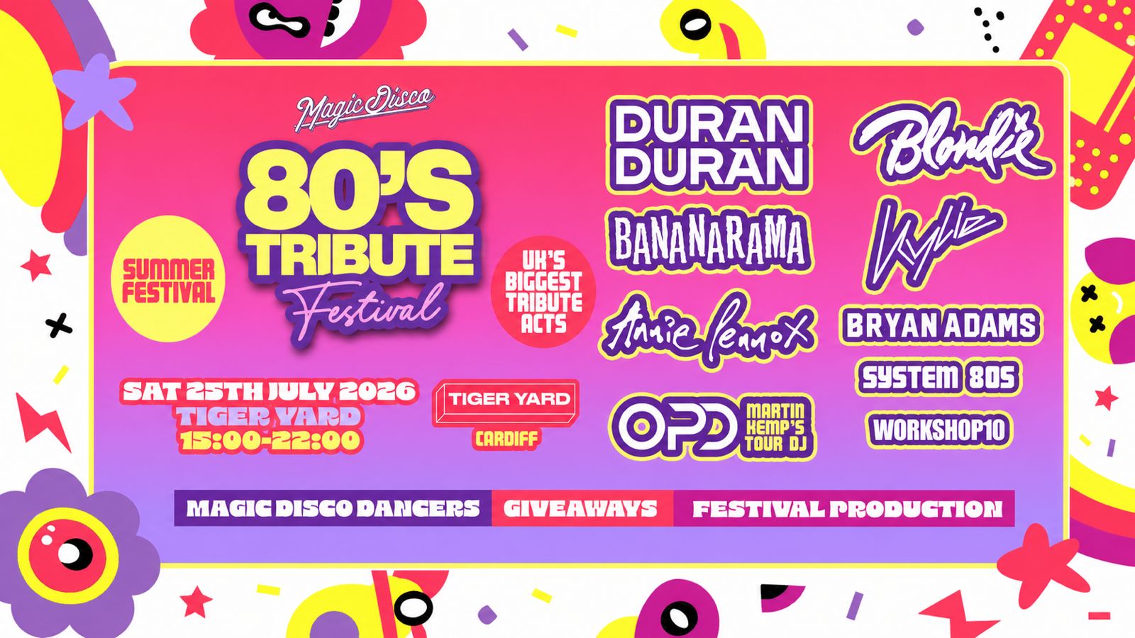Summer Outdoor 80s Tribute Festival – Cardiff [ON SALE NOW]