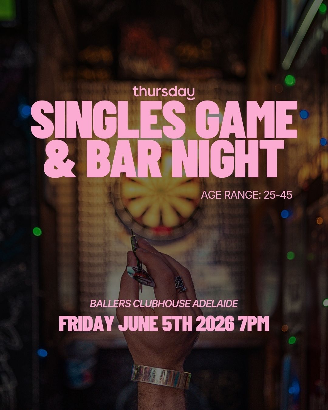 Thursday | Friday Night Singles at Ballers Clubhouse (25-45) | Adelaide | Book at thursday.com