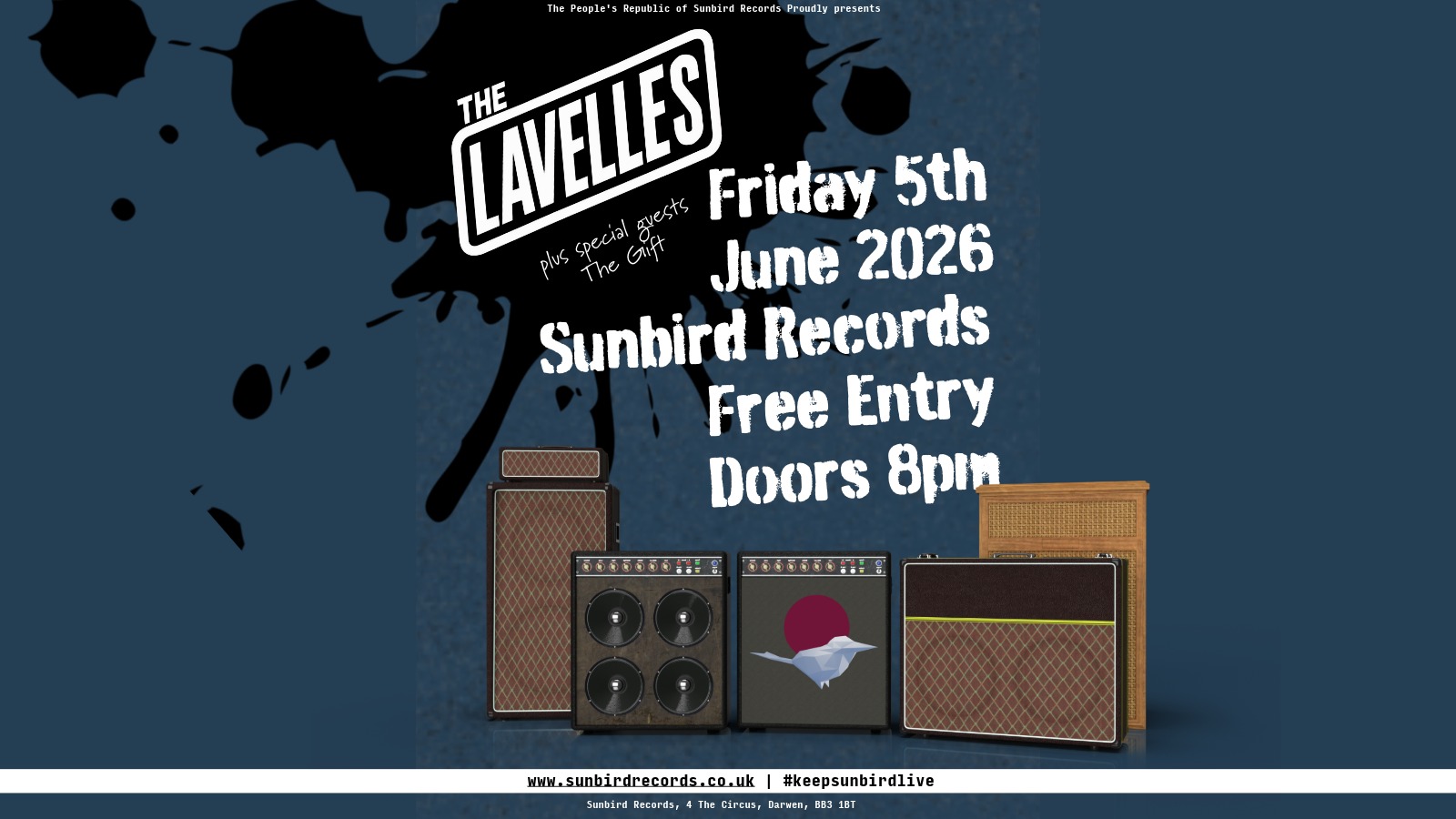 The Lavelles + The Gift + Corah – Friday 5th June 2026 | Sunbird Records, Darwen