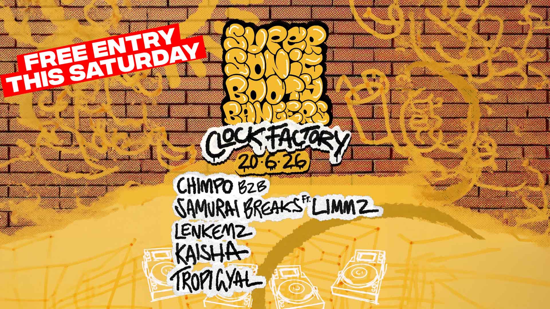 SSBB Summer Free Rave | Samurai Breaks b2b Chimpo + more! | Clock