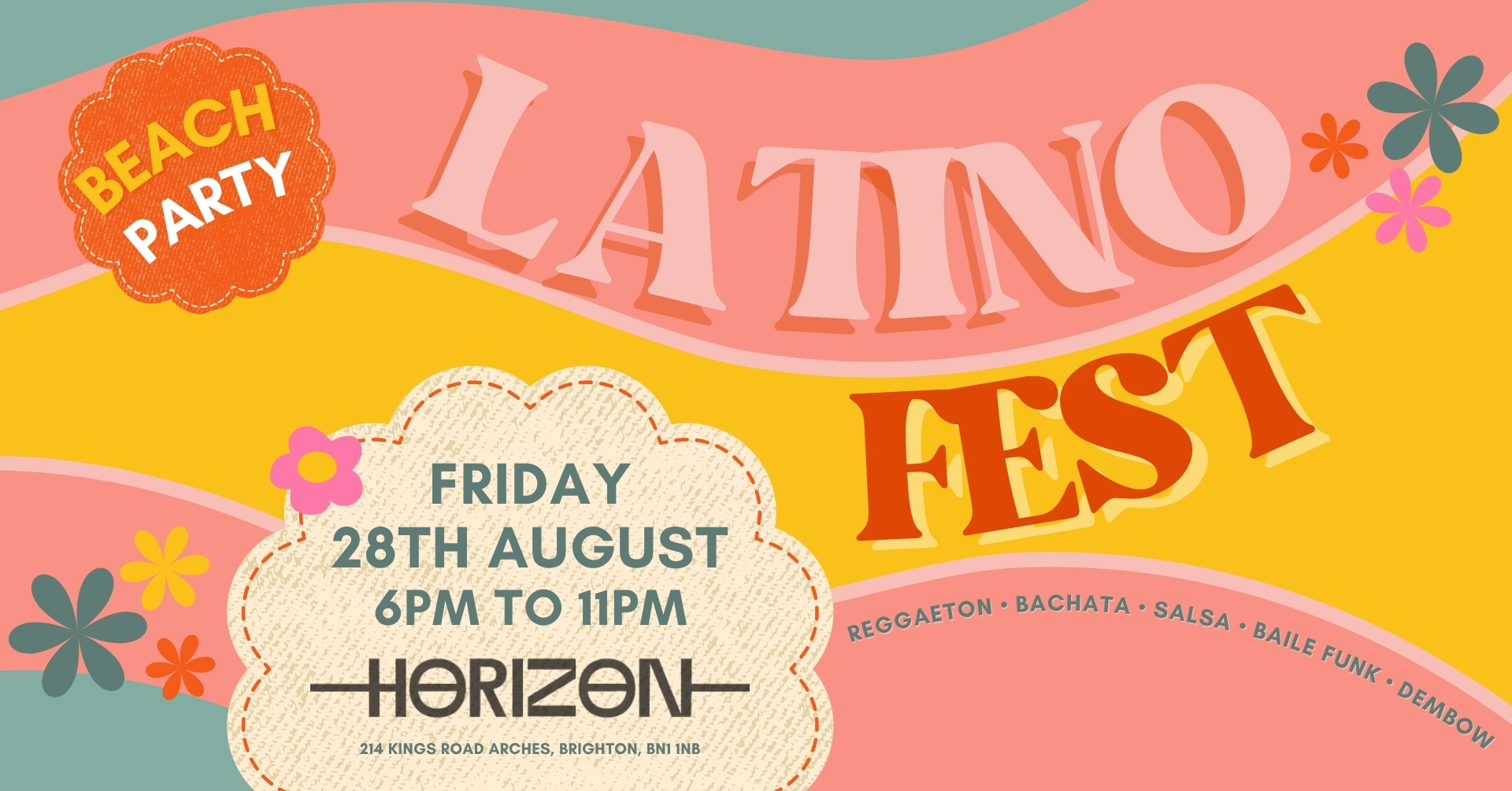 Latino Fest Beach Party (Brighton) August 2026