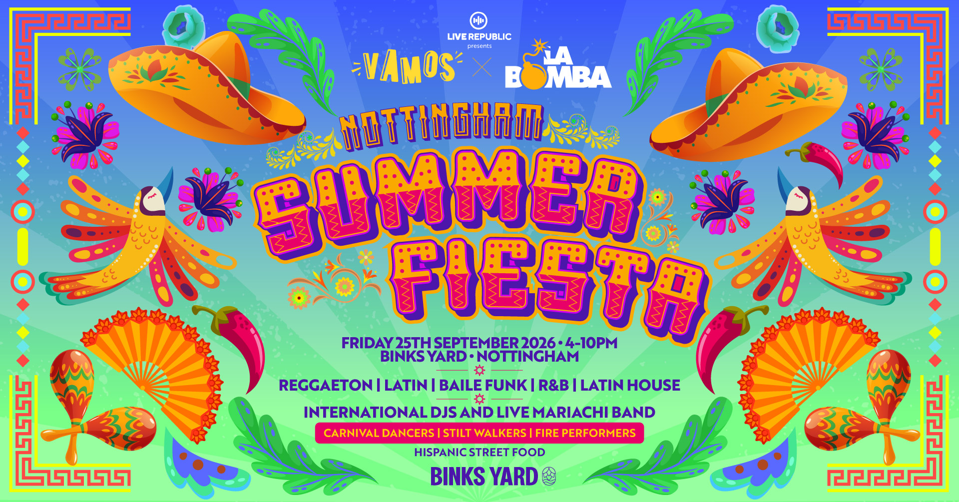 Nottingham's Summer Fiesta 2026 | VAMOS X LA BOMBA | Binks Yard