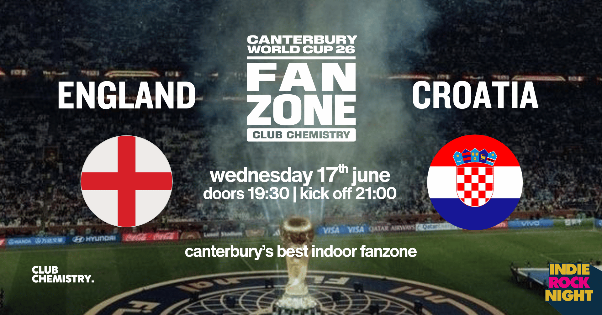 England vs Croatia 🏴󠁧󠁢󠁥󠁮󠁧󠁿🇭🇷 Canterbury World Cup Fanzone